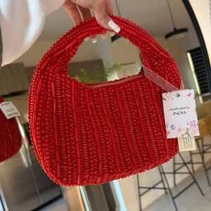 Red Beaded Bag